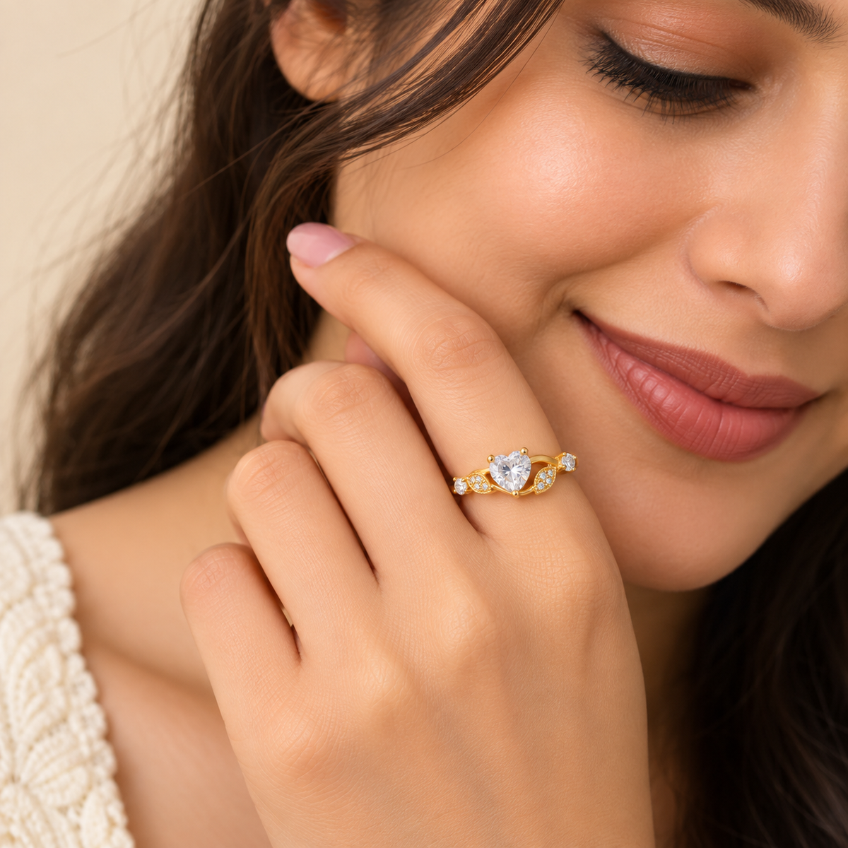 18k Gold Plated Hollow Finger Anti Tarnish Ring