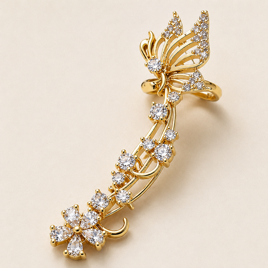 Golden Butterfly Ear Cuff