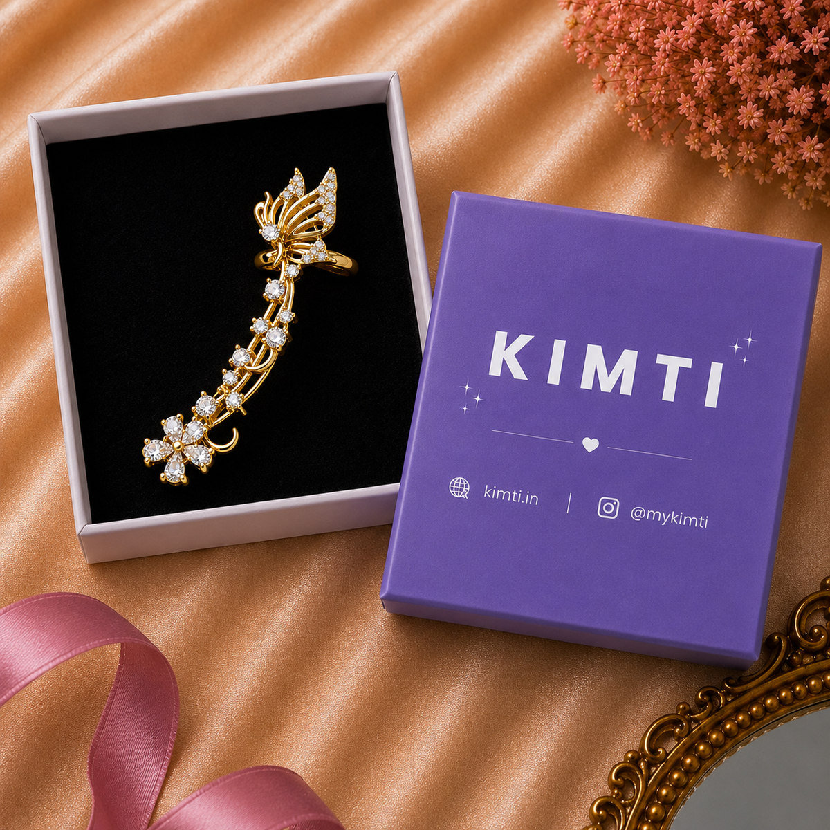 Golden Butterfly Ear Cuff