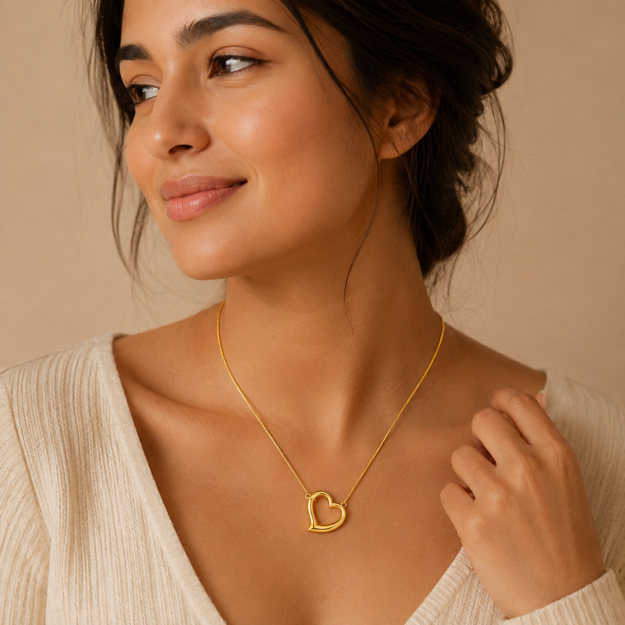 18K Gold Plated Korean Style Gold Necklace