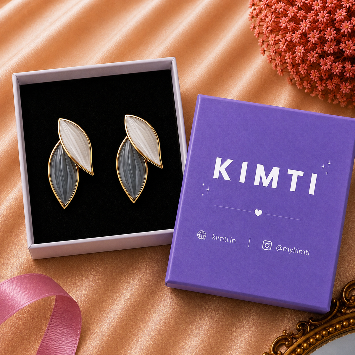 Enchanted Leaf Charms Stud Earring