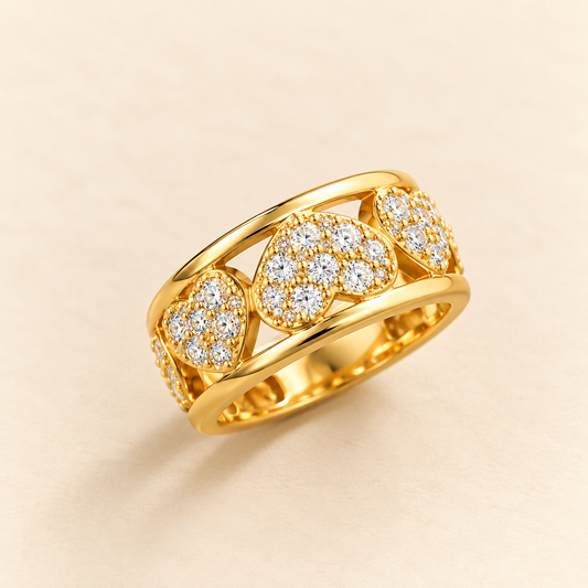18k Gold Plated Love Bloom Ring