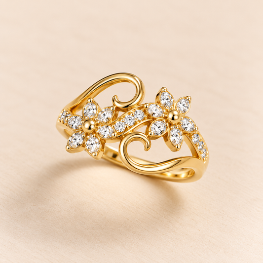 18k Gold Plated Nature’s Glow Ring