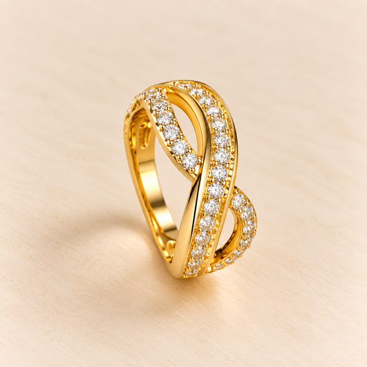 18k Gold Plated Infinity Love Ring