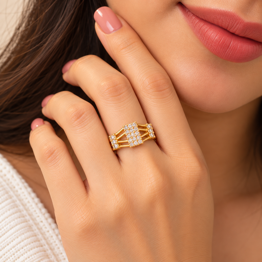 18k Gold Plated Imperial Glow Ring