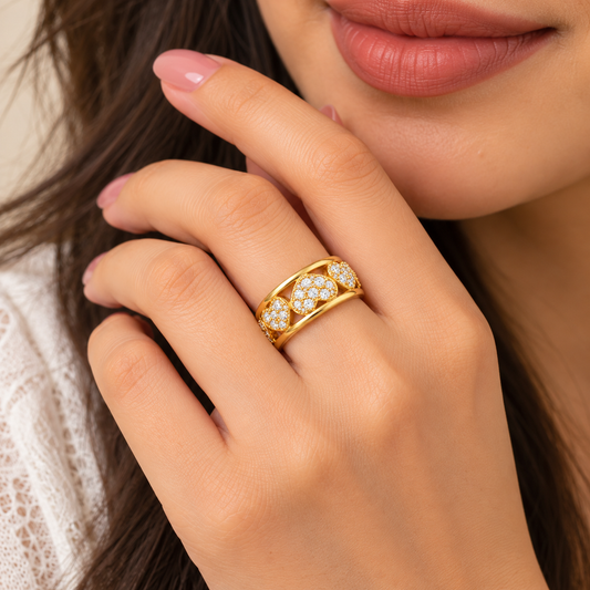 18k Gold Plated Love Bloom Ring
