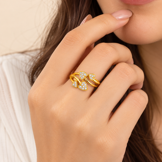 18k Gold Plated Forever Heart Ring