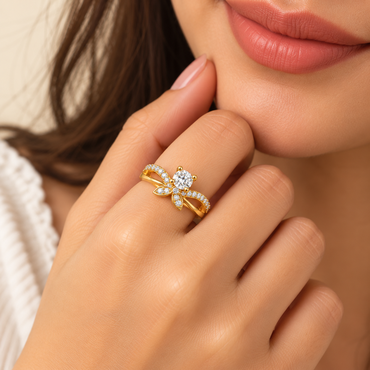 18k Gold Plated Infinity Grace Ring
