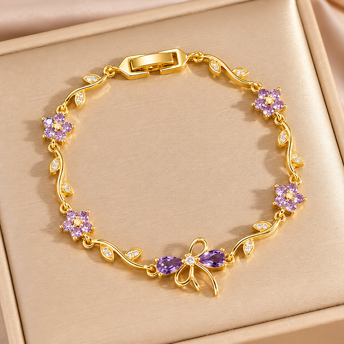 18K Gold-Plated  Blossom Butterfly Bracelet