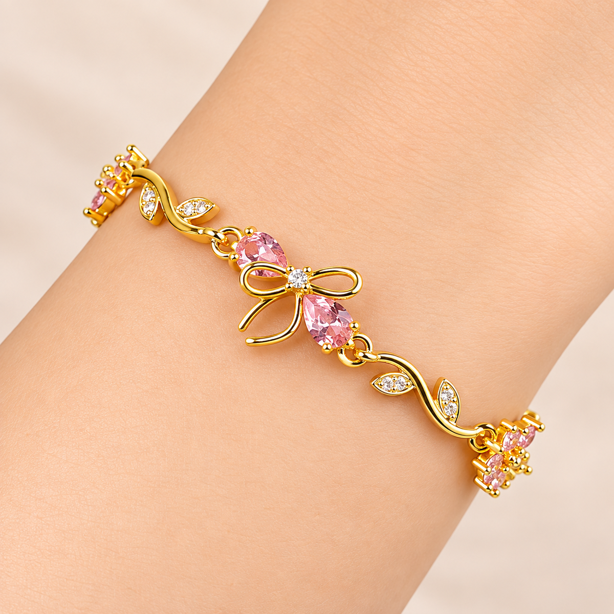 18K Gold-Plated  Blossom Butterfly Bracelet