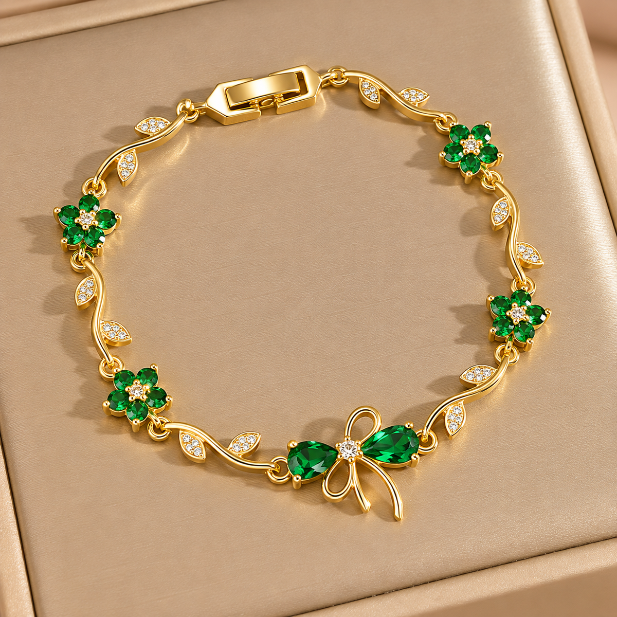 18K Gold-Plated  Blossom Butterfly Bracelet