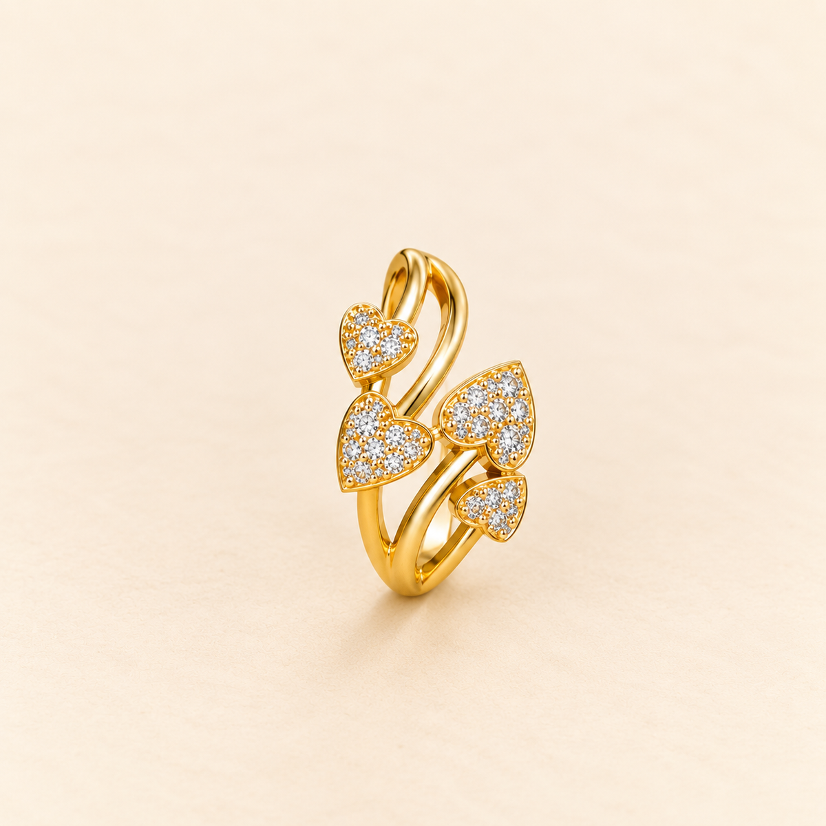 18k Gold Plated Forever Heart Ring