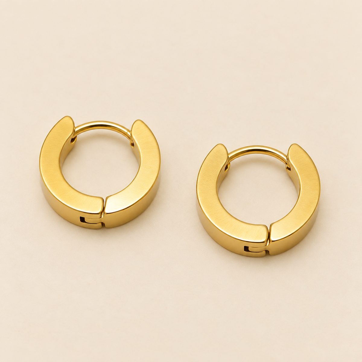 Men - Classic Gold Huggie Hoop Earrings