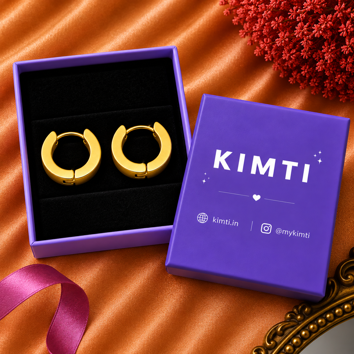 Men - Classic Gold Huggie Hoop Earrings