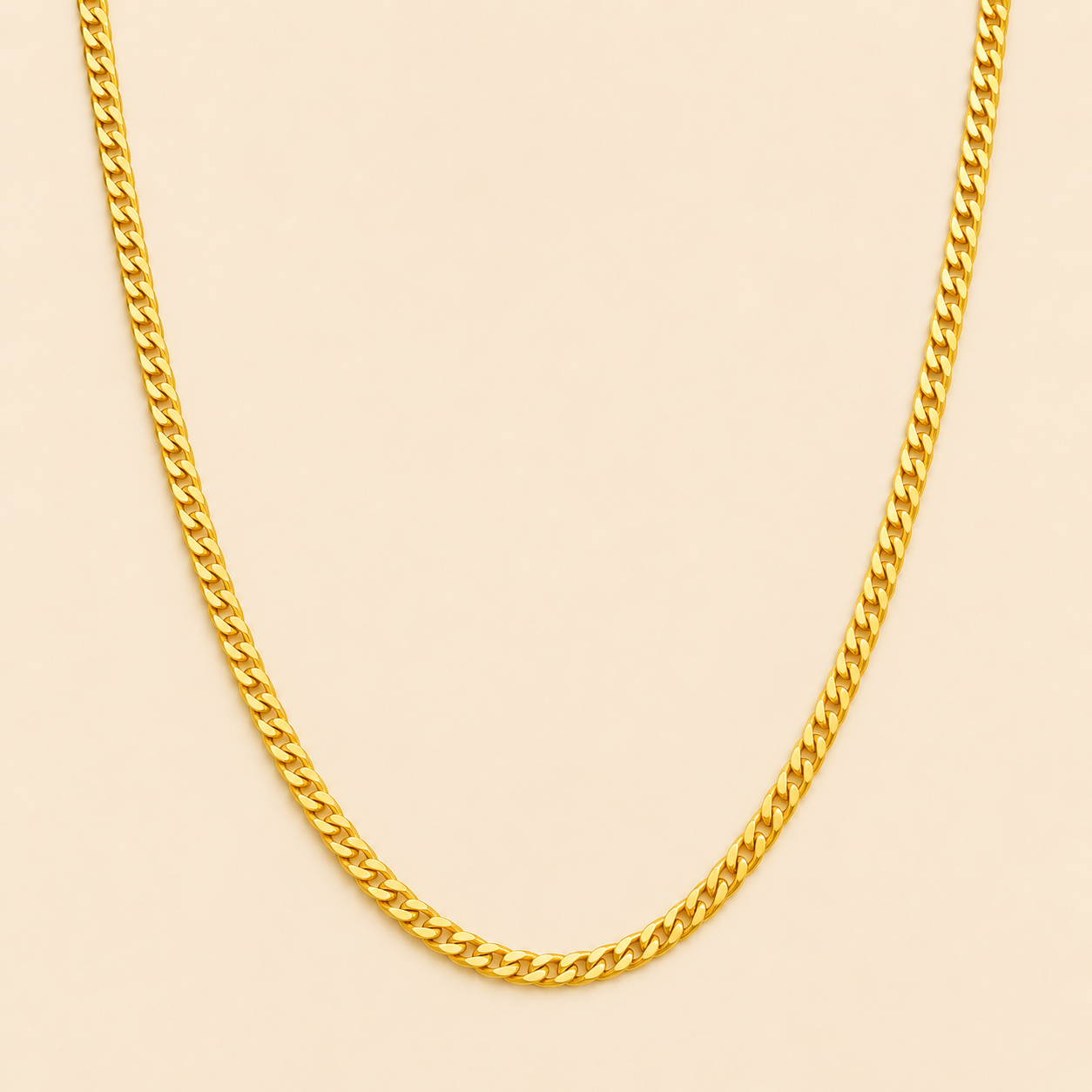 Men - 18K Gold Plated Classic Cuban Link Chain