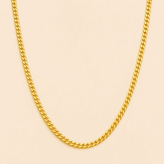 Men - 18K Gold Plated Classic Cuban Link Chain