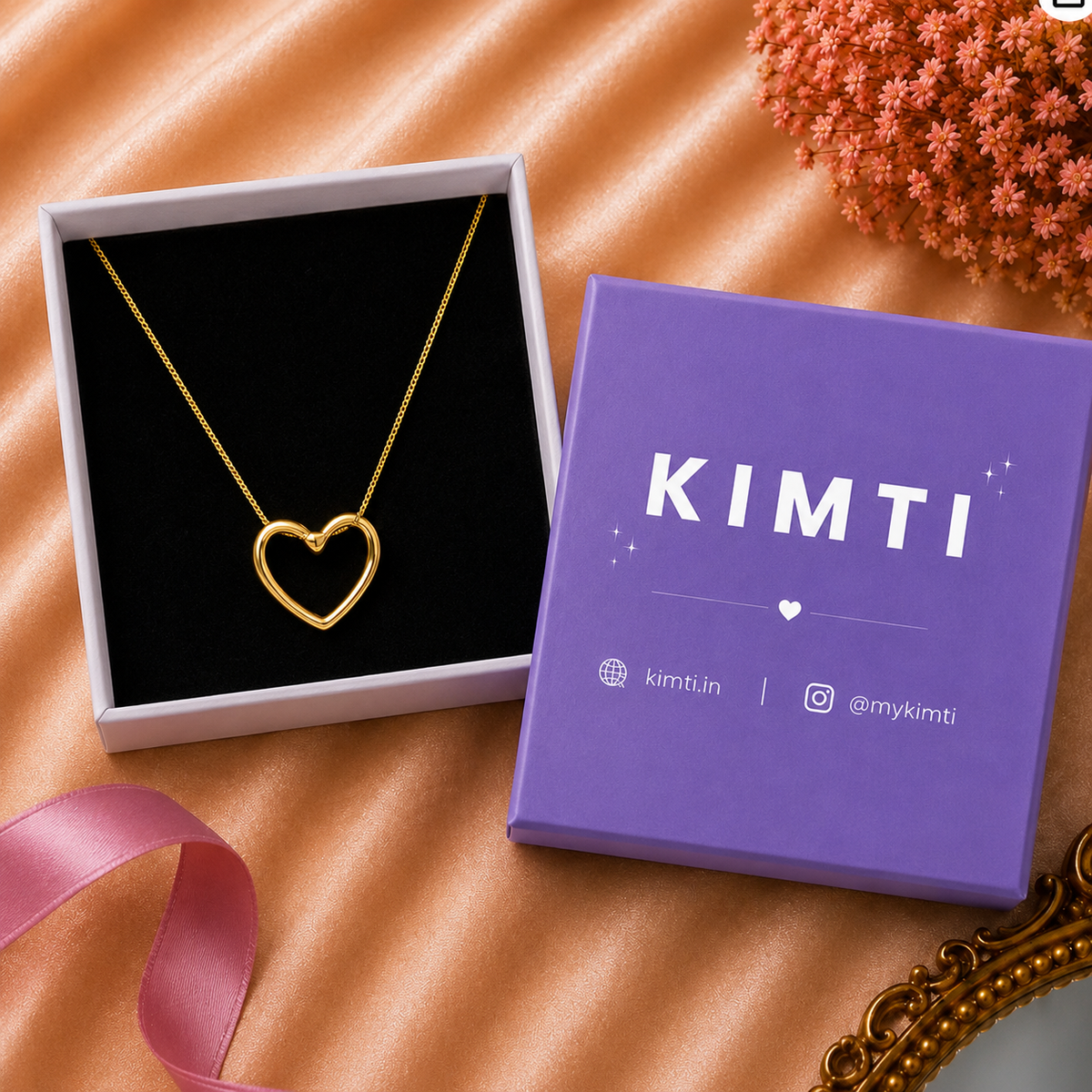18k Gold Plated Infinity Heart Pendant Necklace
