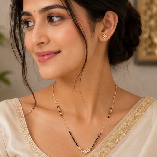 Princess Spark Diamond Mangalsutra