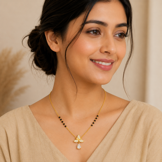 Elegant Flower Drop Mangalsutra