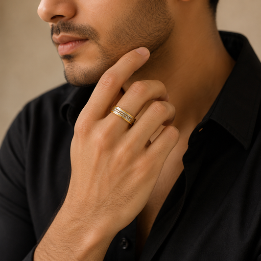 Men - Aurelia Lines Ring Size( 18,19,20)