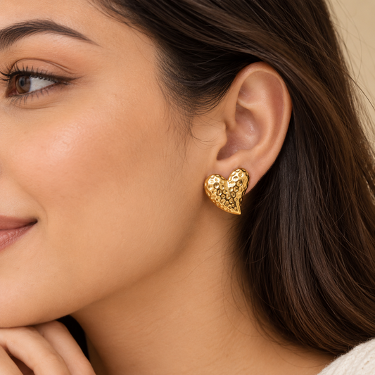 18K Gold Plated Amour Glow Heart Earrings
