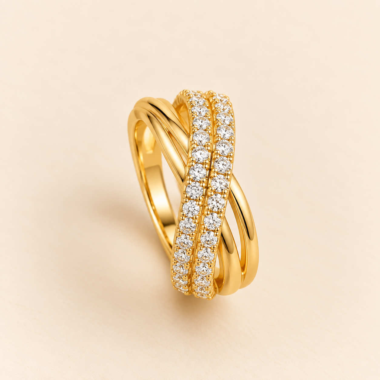 Eterna Solitaire Adjustable Ring