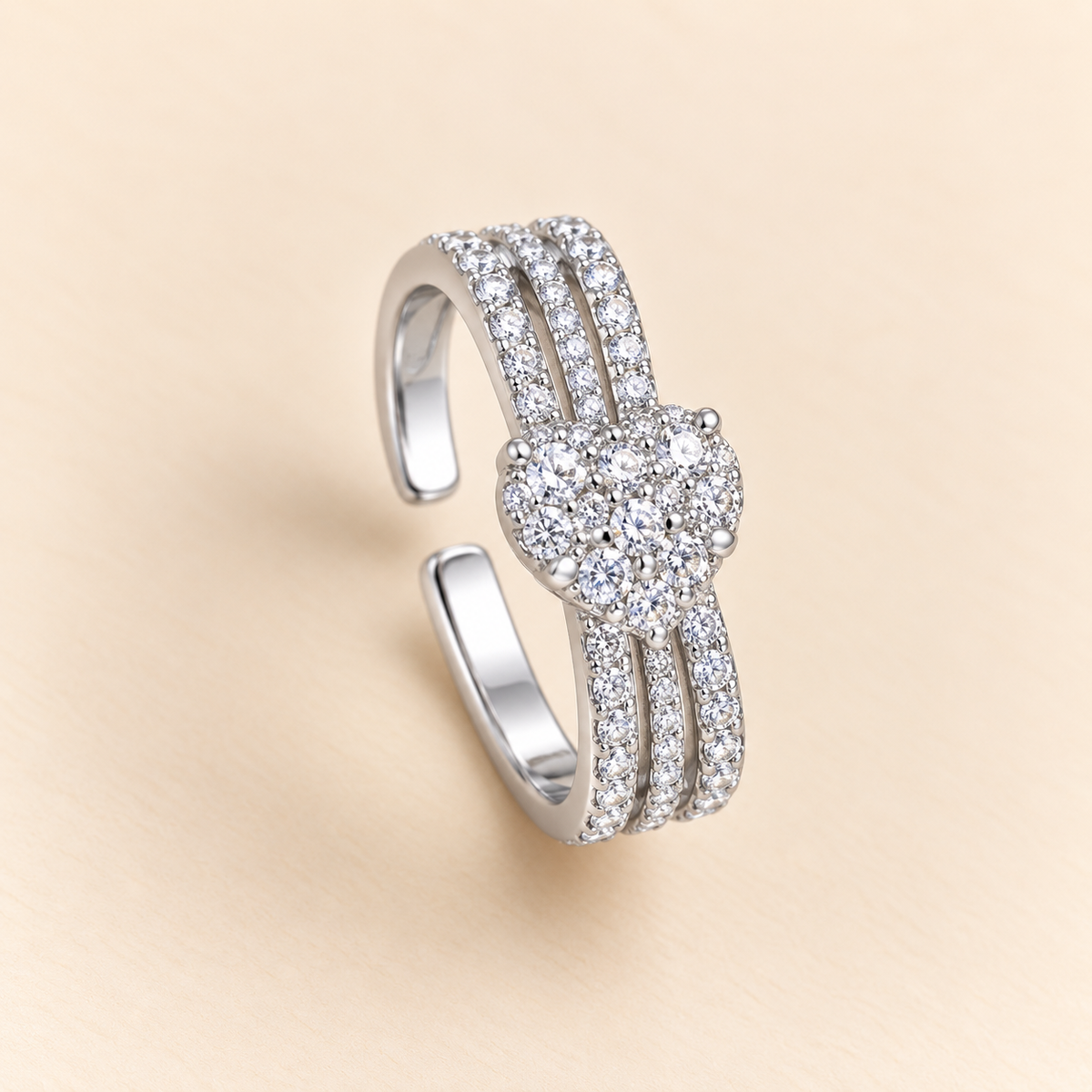 Everelle Crystal Adjustable Ring