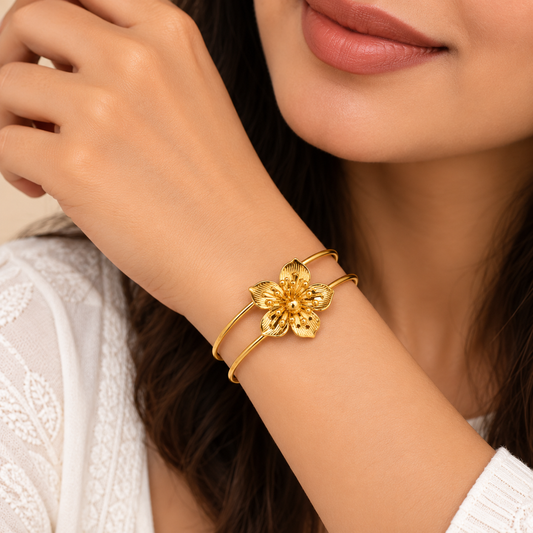 Sun Petal Waterproof Gold Bracelet