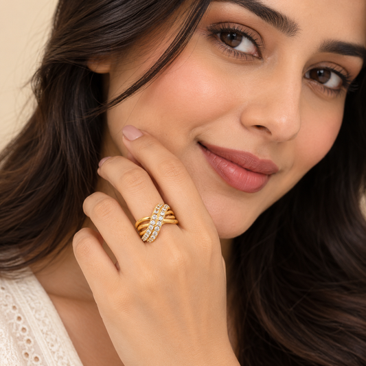Eterna Solitaire Adjustable Ring