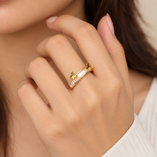 Double Butterfly Full-Diamond Open-End Ring
