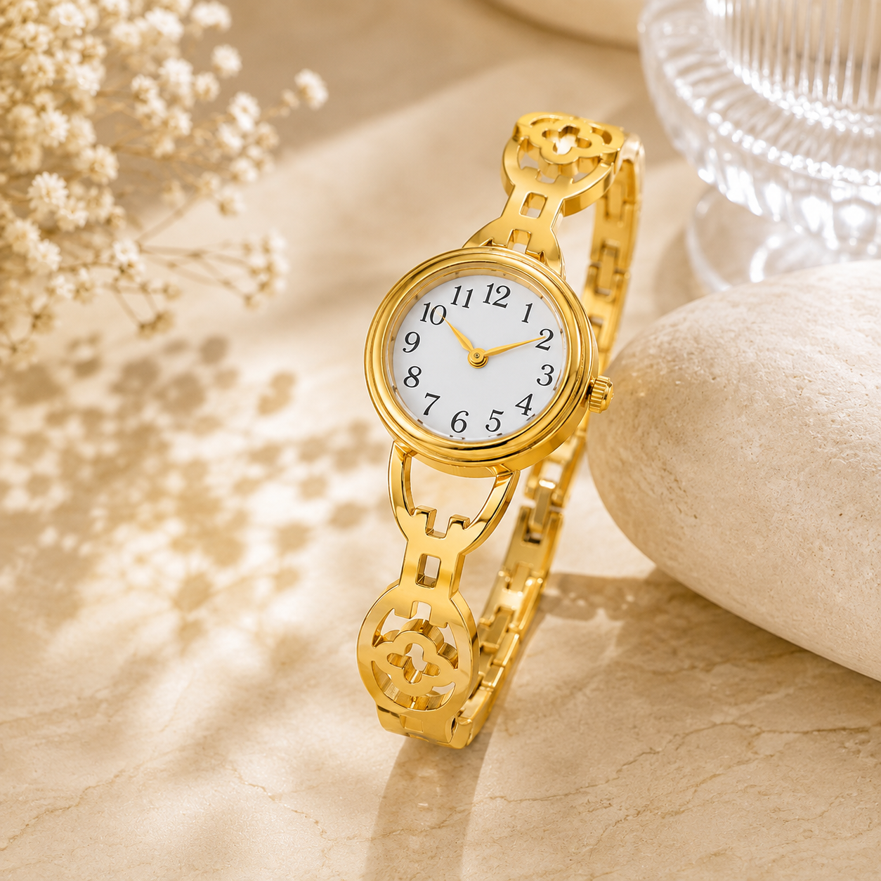 Golden Clover Bracelet Watch