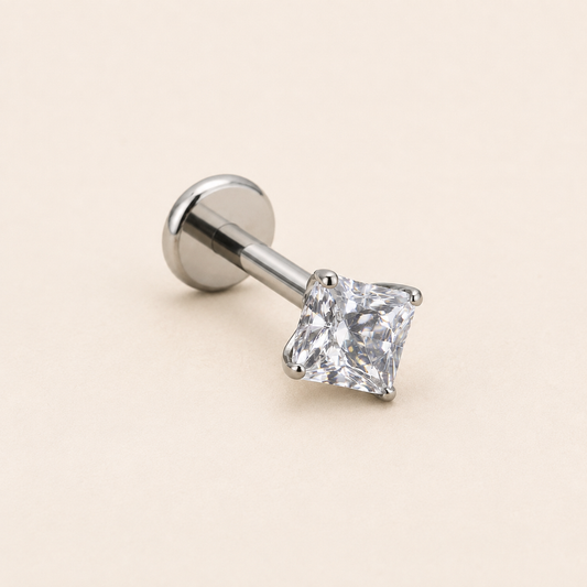 Men - Pure Shine Square Magnetic Earring