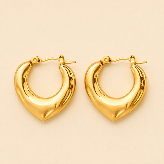 18k Gold plated Sunrise Hoops earring