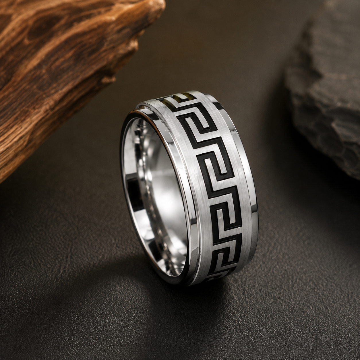 Men - Eclipse Pattern Ring