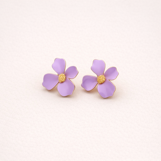 Amethyst Petal Earrings