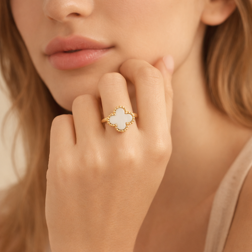 White Clover Anti Tarnish Ring