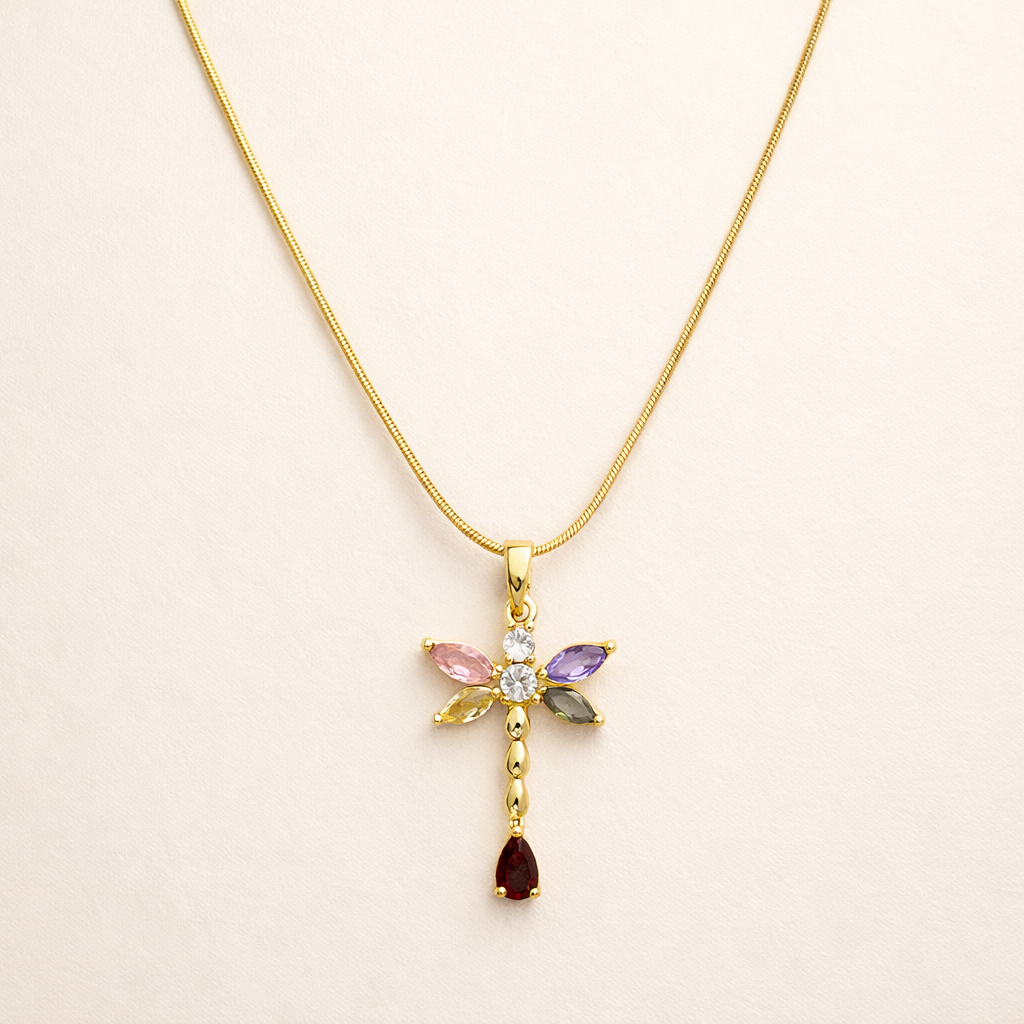 18k Gold Plated Divina Papillon Necklace