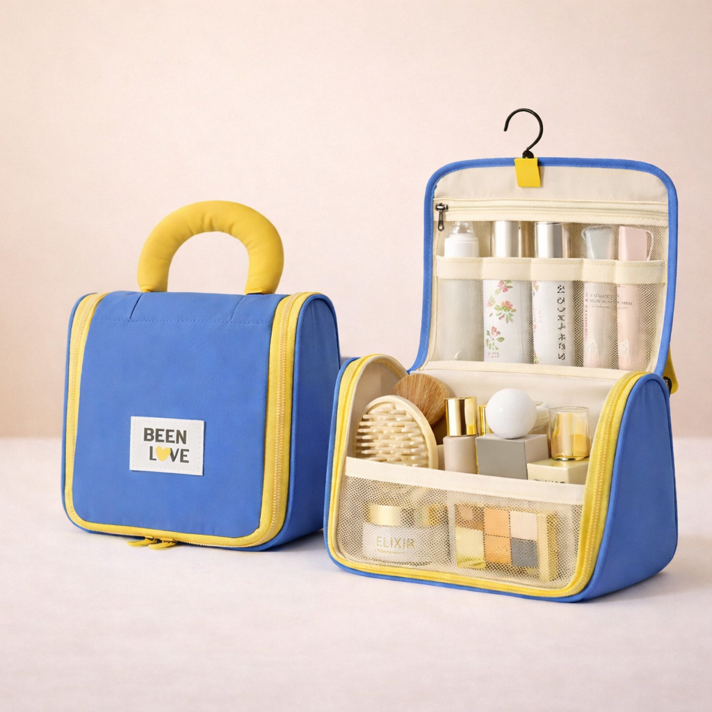 Just Rs 349 Blue Toiletry Cosmetic Bag with Hanging Hook