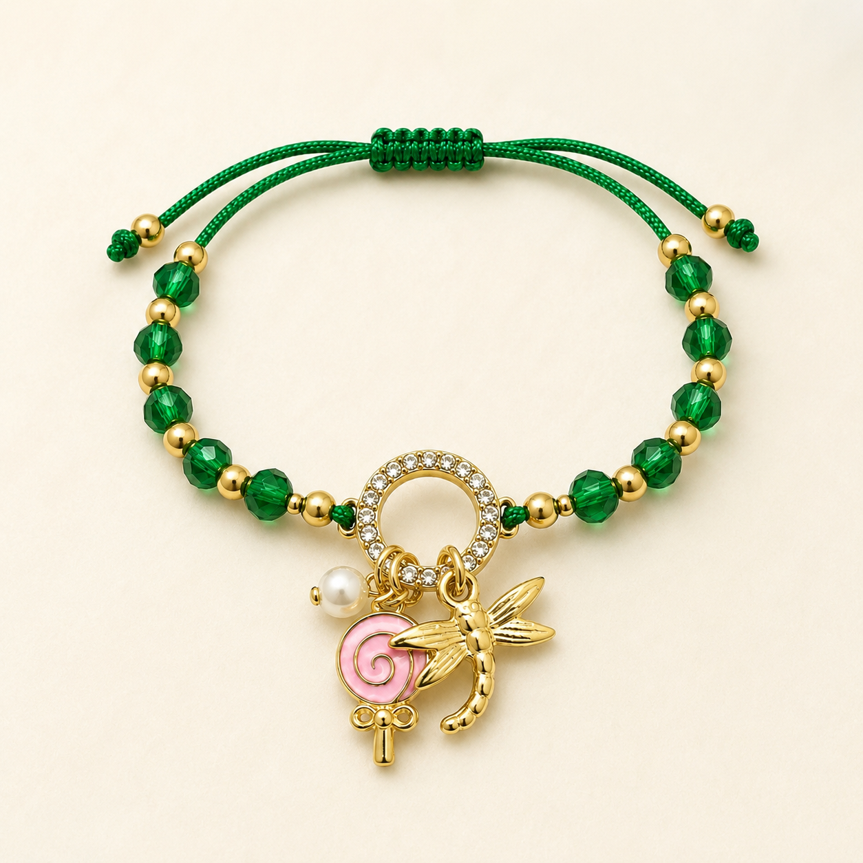 Premium gold-plated charm bracelet