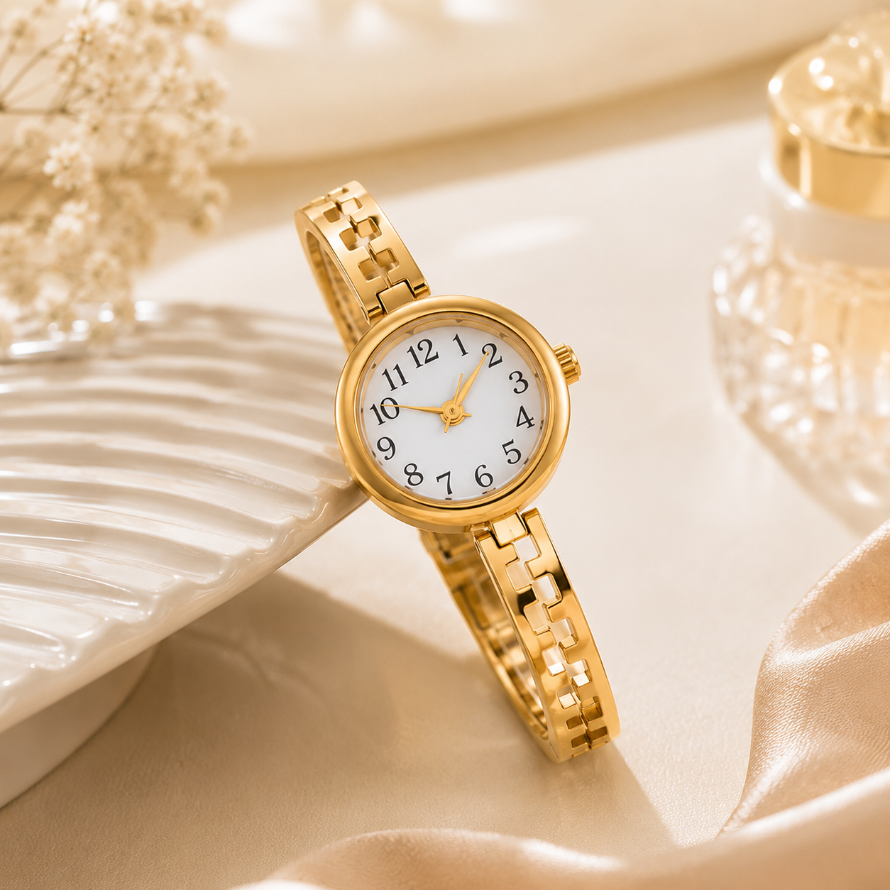 Golden Maze Bracelet Watch