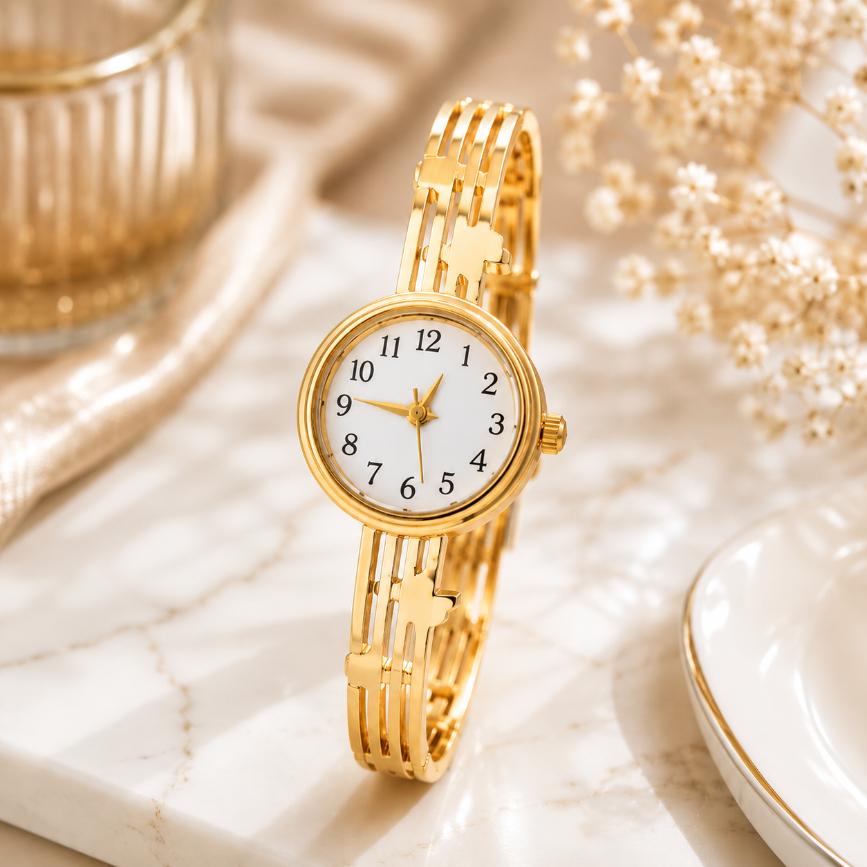 Golden Serenity Bracelet Watch