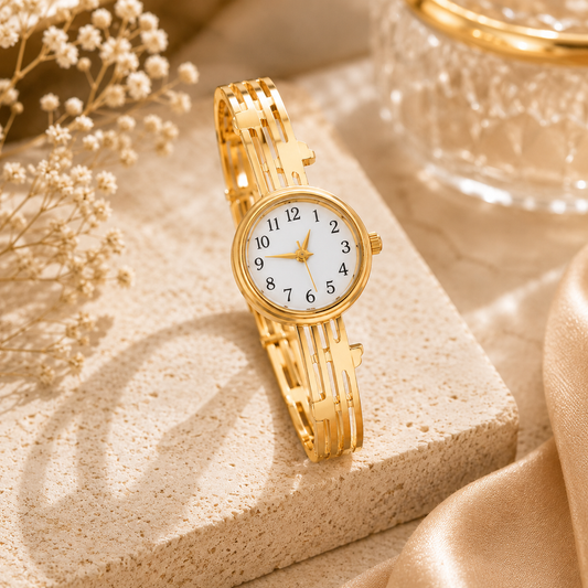 Golden Serenity Bracelet Watch