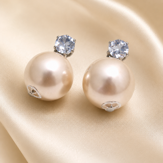 Crystal Pearl Drop Earrings