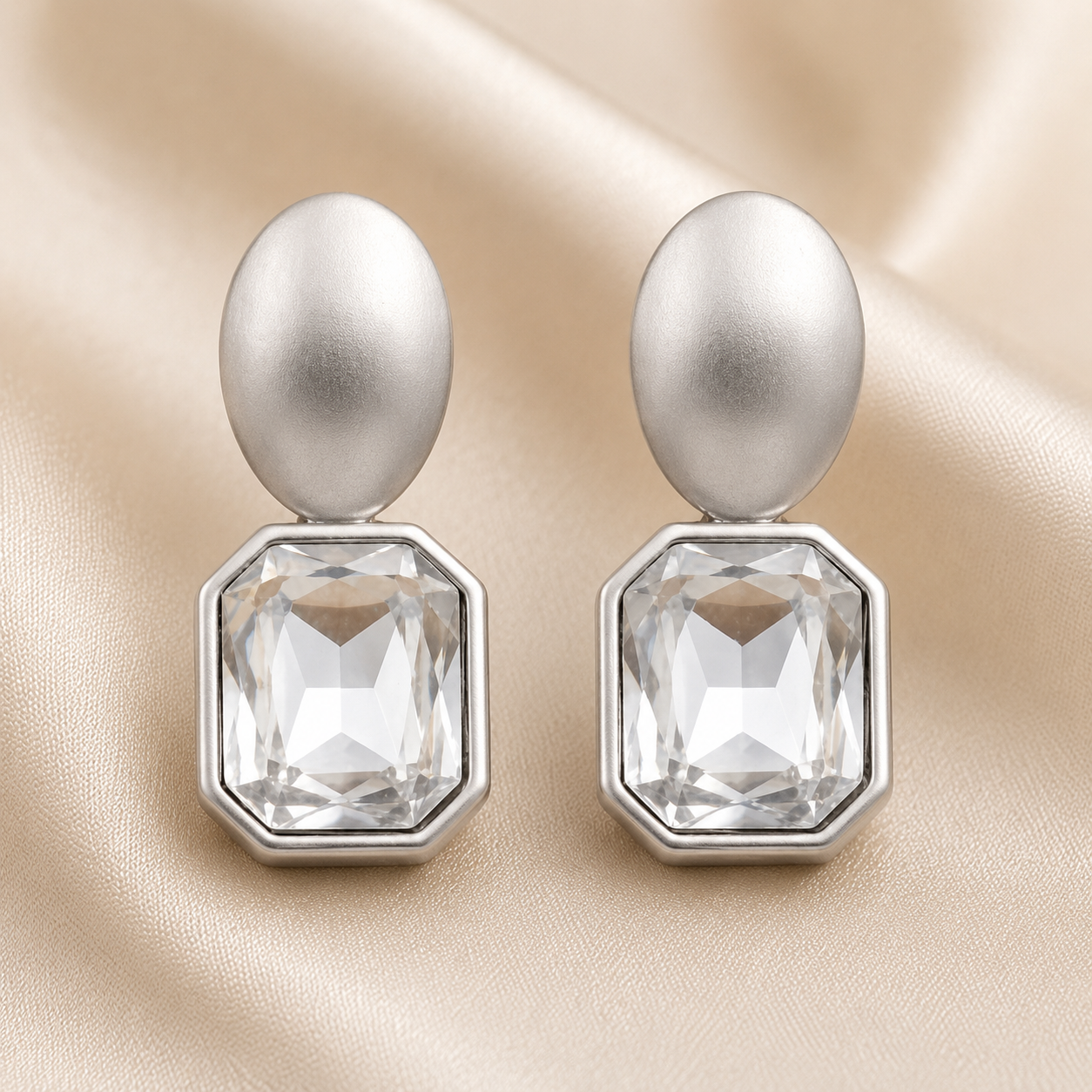 Silver Radiance Crystal Earrings