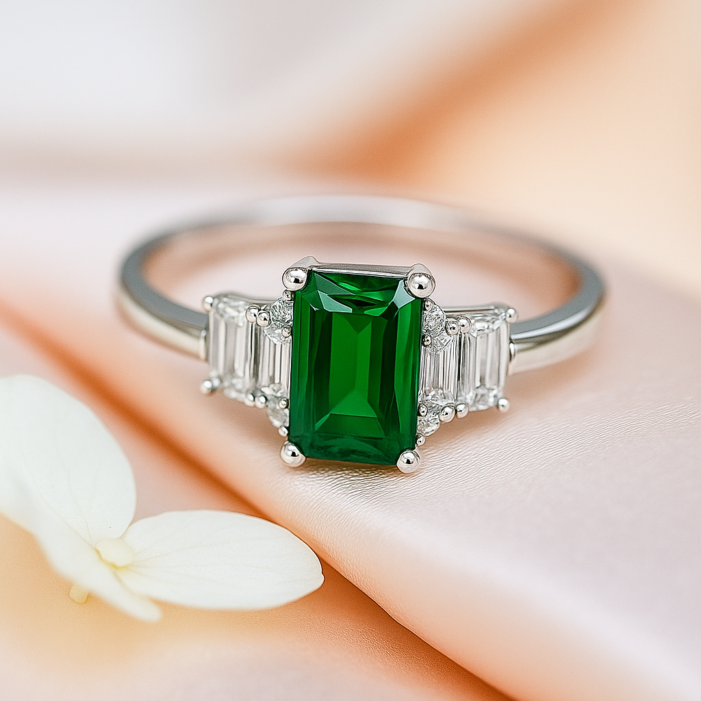 Green Blush Edge Ring