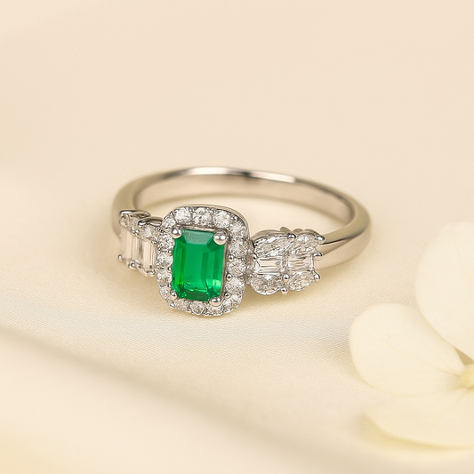 Green Emerald Stone Ring