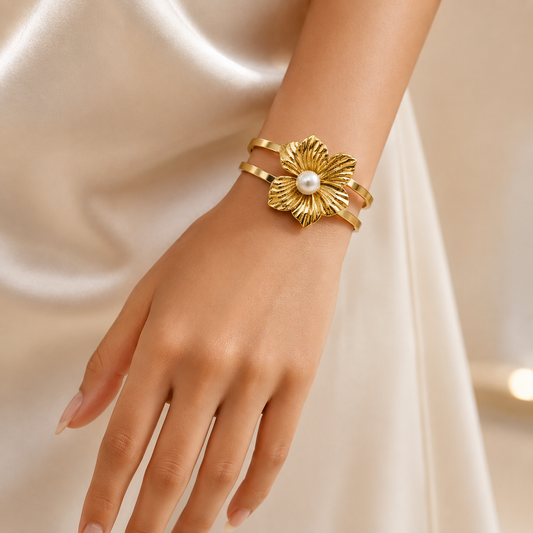 Aurora Floral Cuff Bracelet
