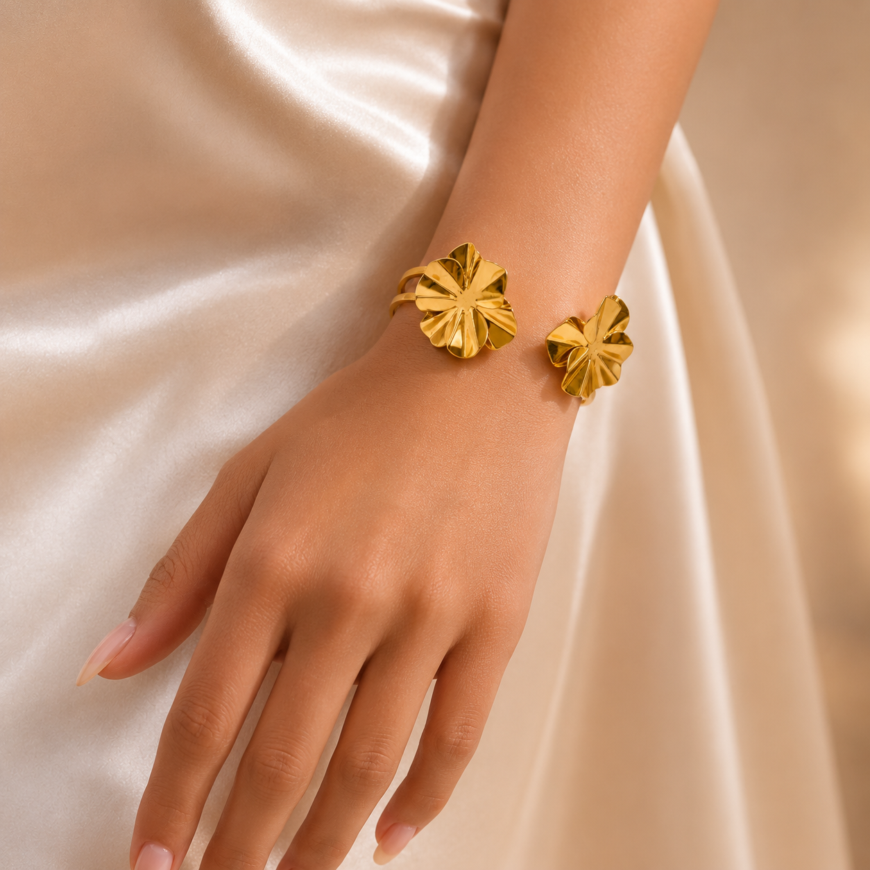 Flora Shine Cuff Bracelet