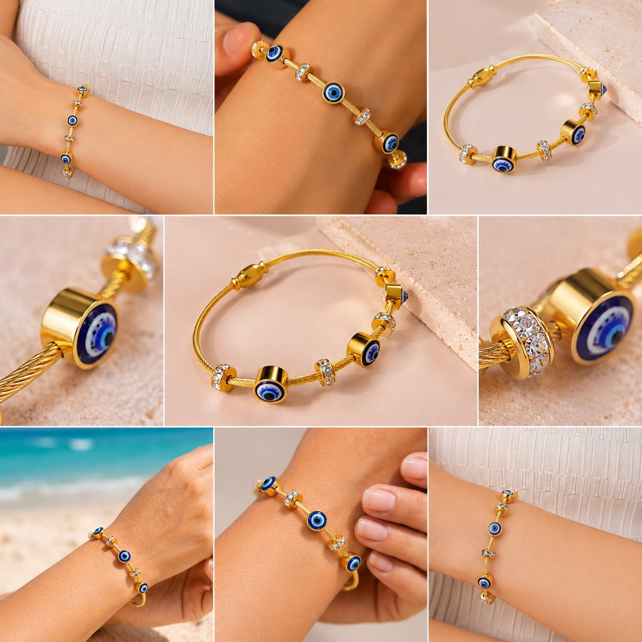 Rs 299 Evil Eye 18K Gold Plated Bracelet