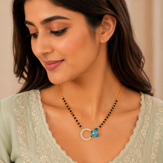 Neelpari Butterfly Mangalsutra